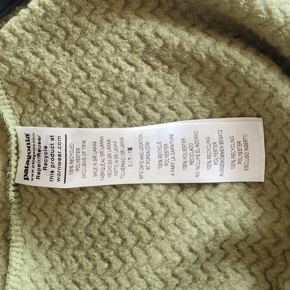 Patagonia R1 Air Zip-Neck Men's XL Olive Green Textured Pullover - Picture 5 of 6